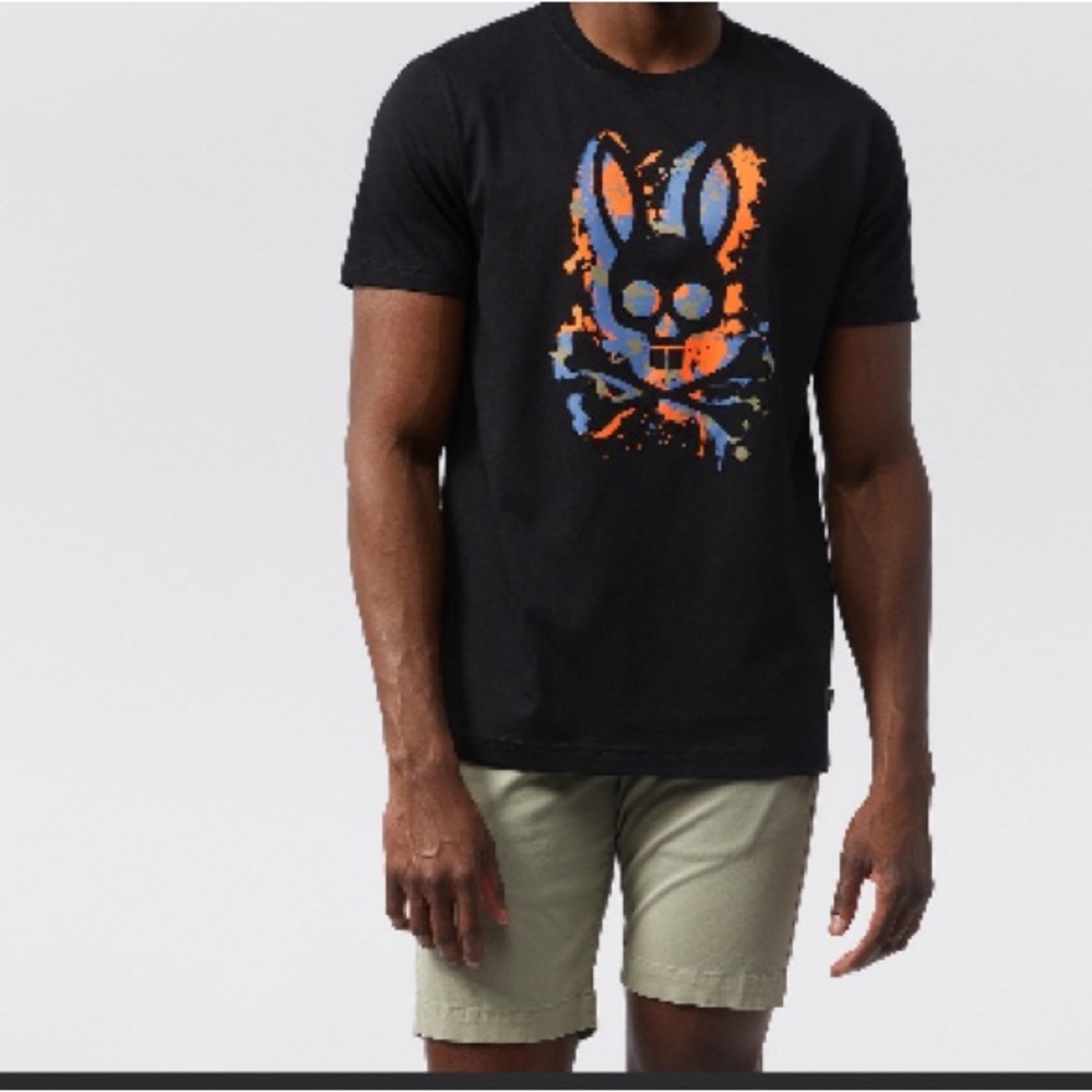 Black T-Shirt with Graphic Print